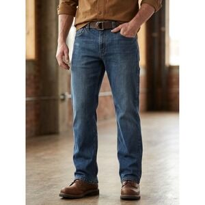 Duluth Trading Co Ballroom Double Flex Jeans Mens 42x30 Standard Fit Blue Wash